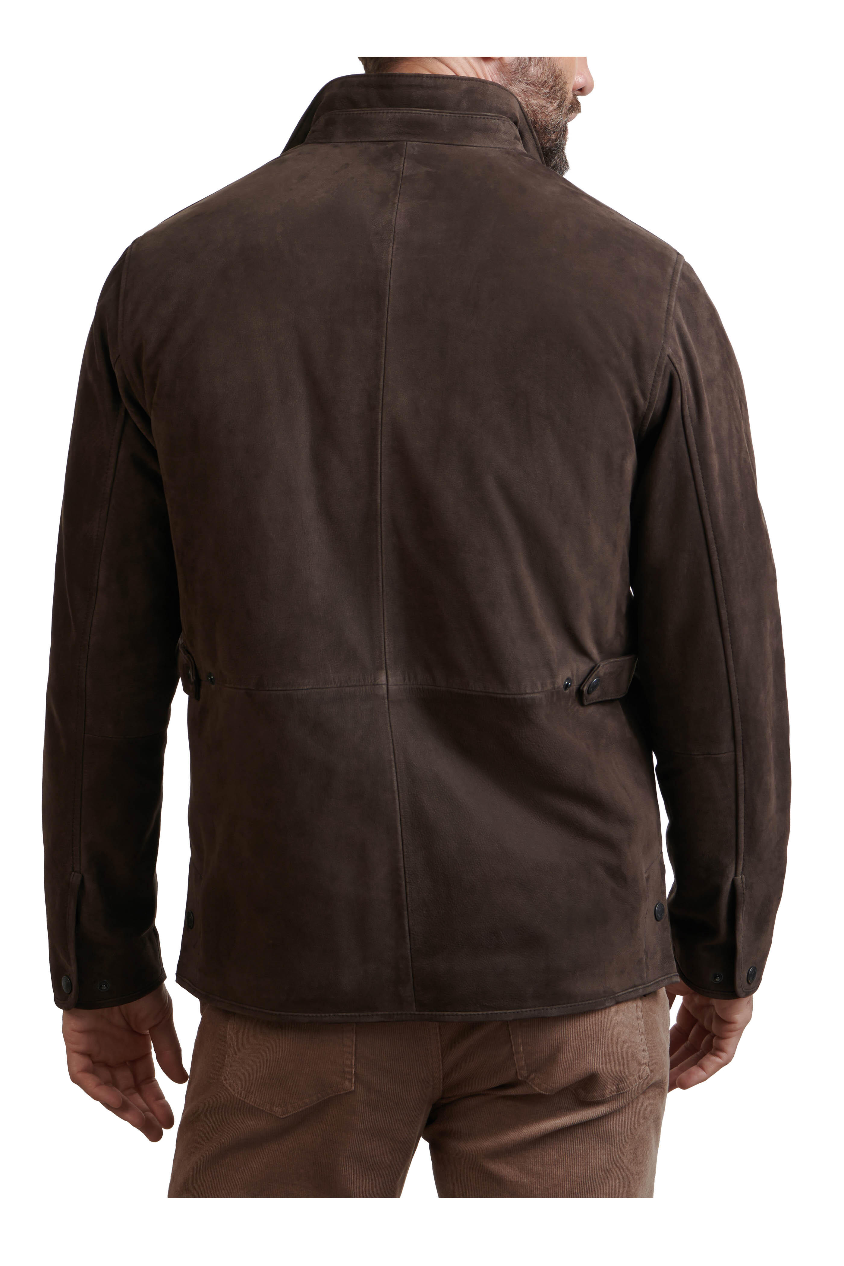 Peter Millar - Norwalk Espresso Nubuck Leather Coat