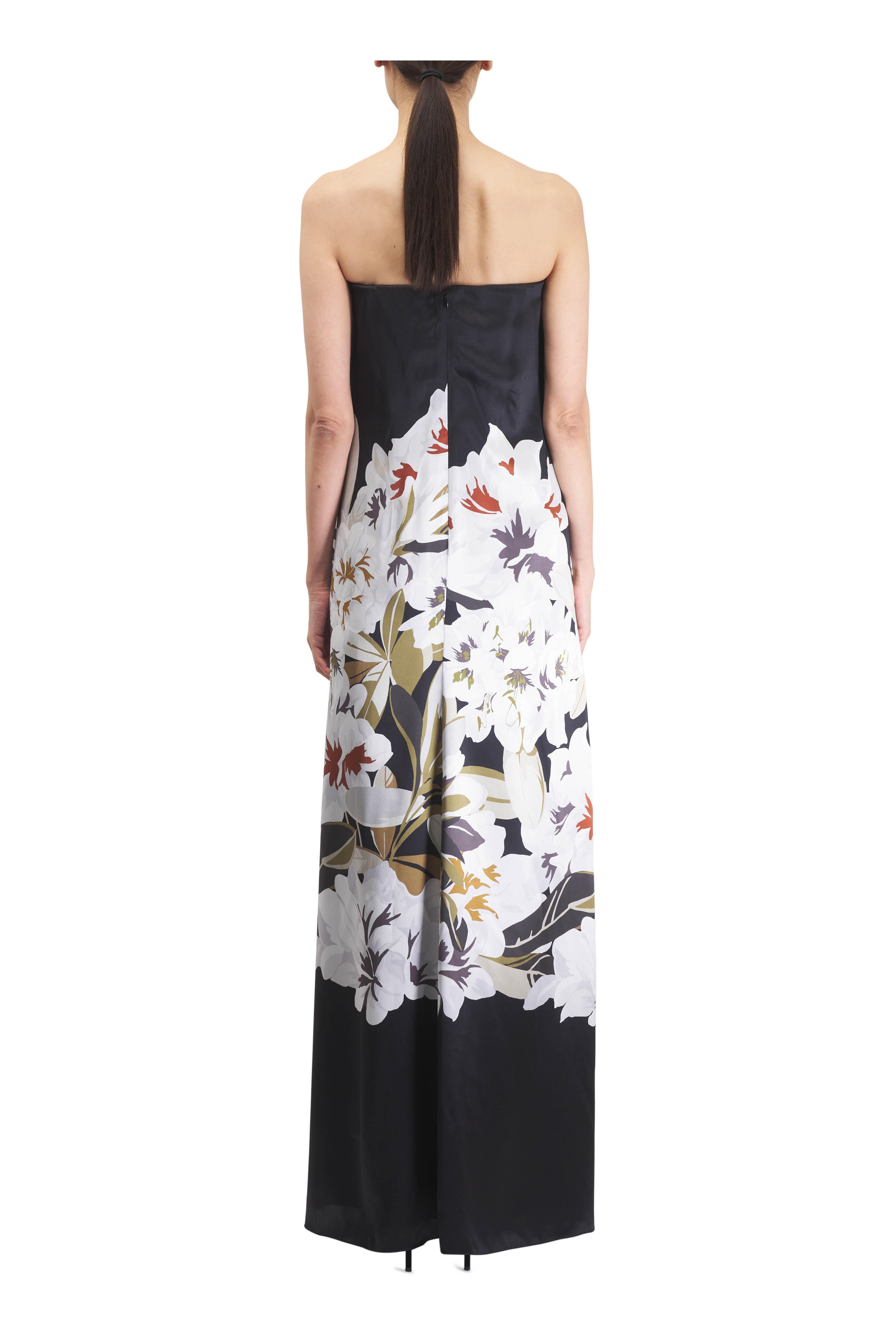 Adam Lippes - Marais Black & White Floral Print Silk Dress