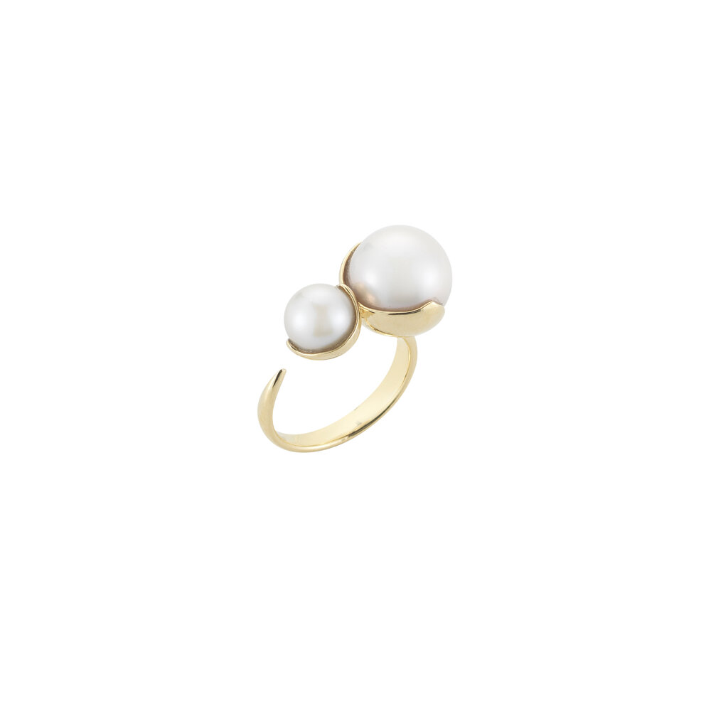 トップス mito Ring Two-Tone Ripple Effect Ring Set | Two-tone | Pandora US
