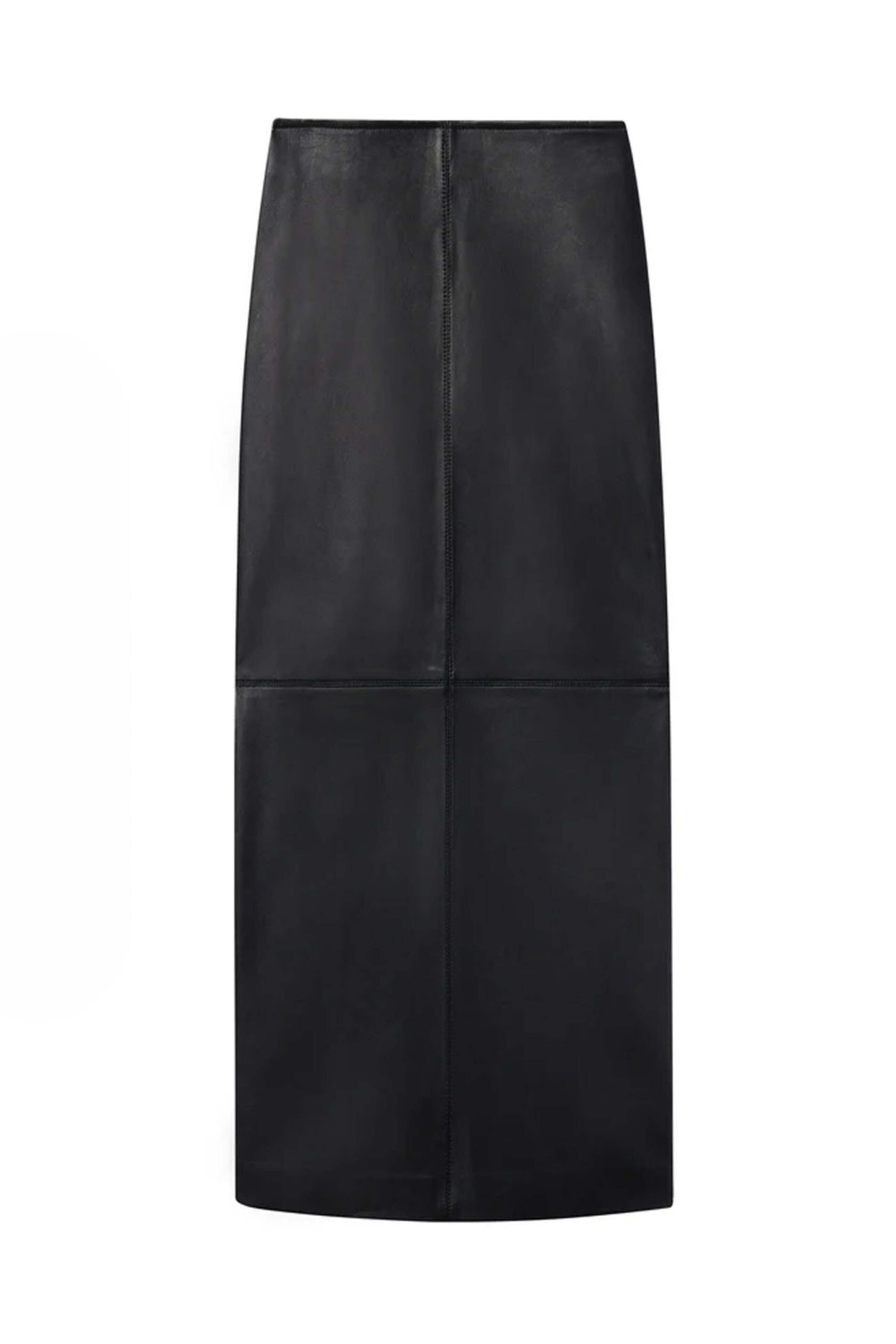 A.L.C. - Black Marta Leather Midi Skirt | Mitchell Stores