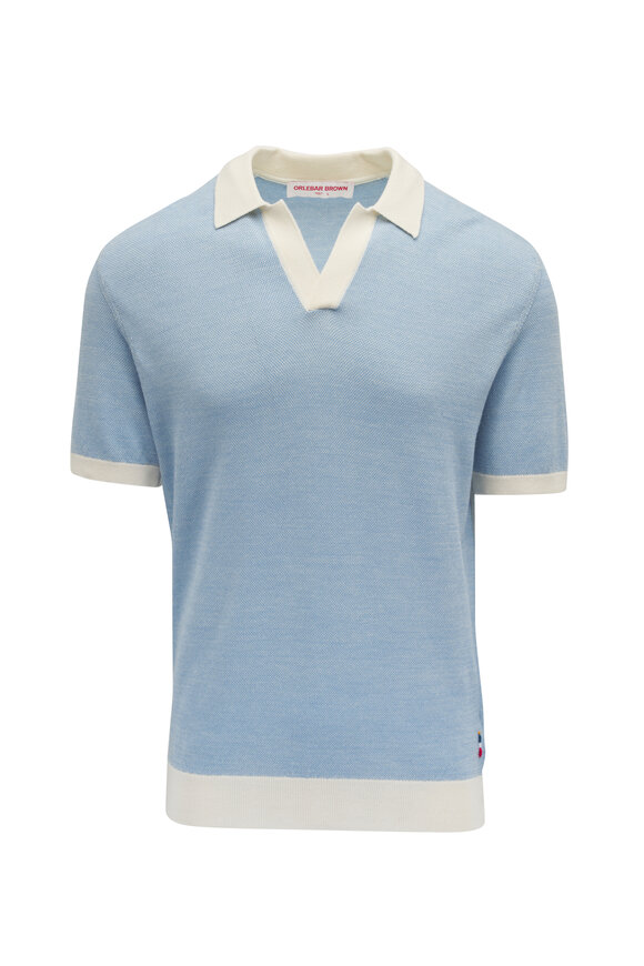 Orlebar Brown Riverblue Horton Contrast Knit Polo