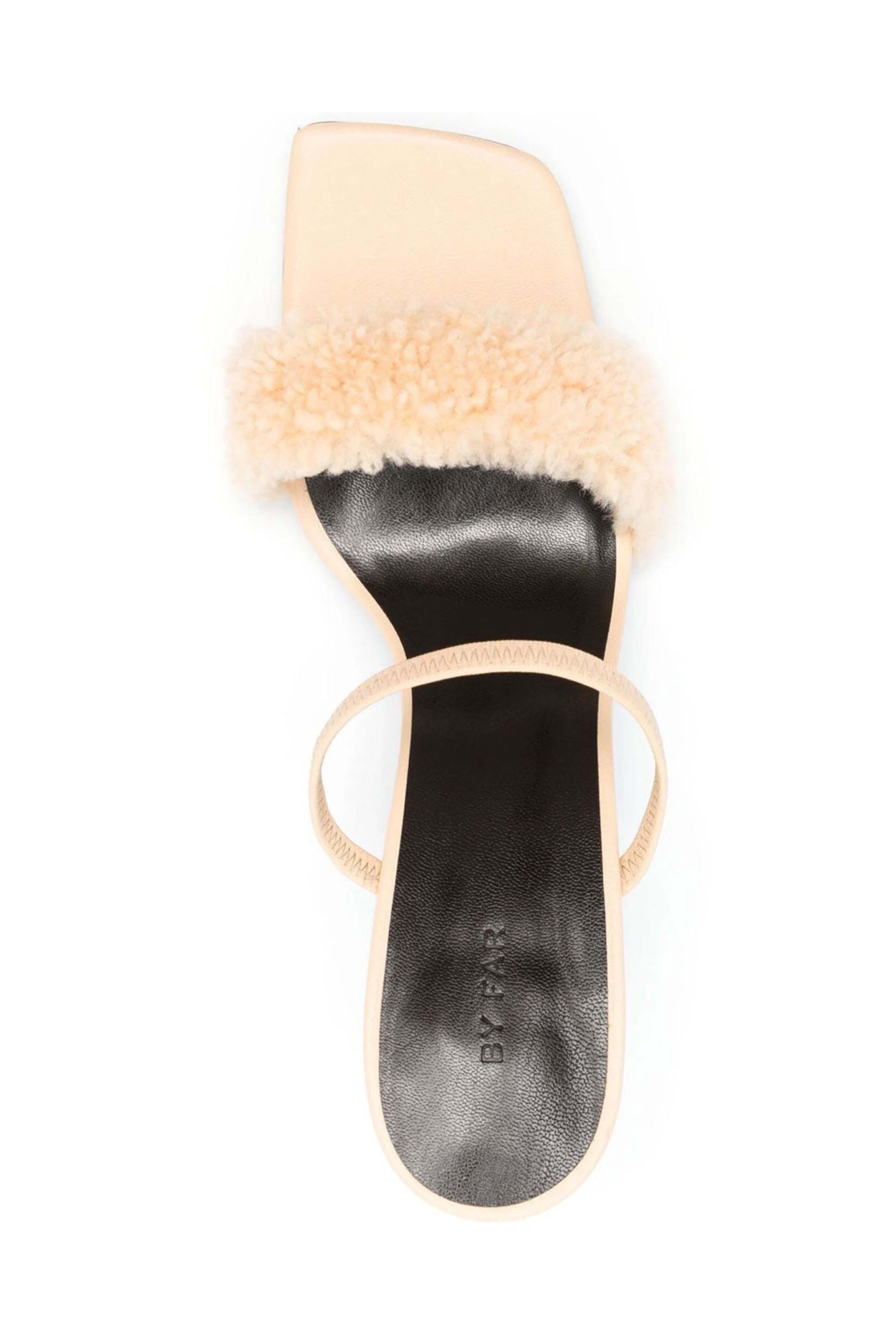 By Far - Ada Shearling Sandal in Sable