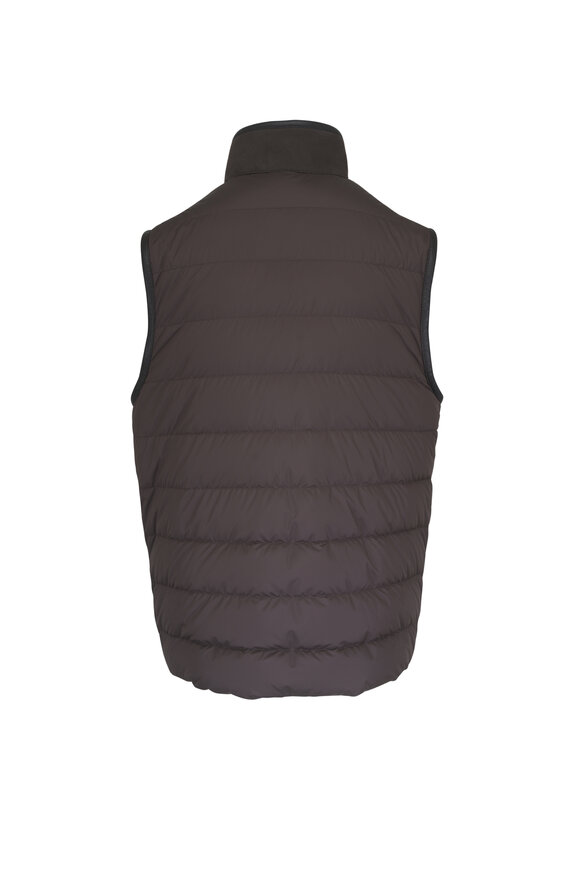 Moncler Rysfen Brown Reversible Down Vest - view 4