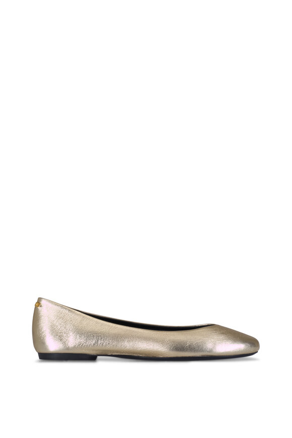 Lanvin Gold Leather Ballerina Flat - view 3