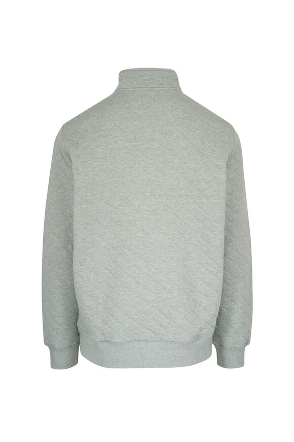 Faherty Brand Olive Green Quilted Fleece Pullover - view 5