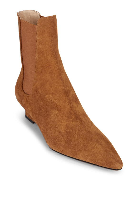 Le Monde Béryl Camille Taupe Suede Wedge Bootie, 40mm - view 1