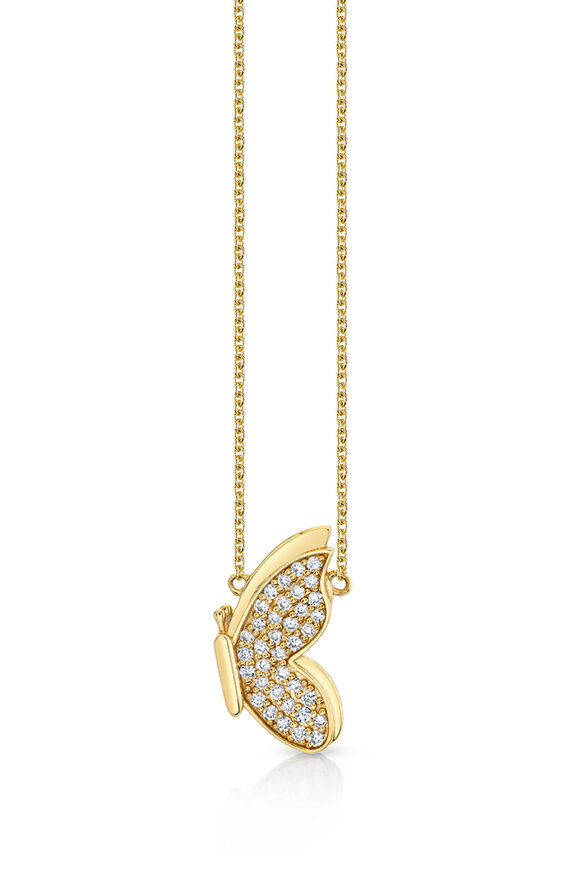 Sydney Evan Diamond Butterfly Pendant Necklace