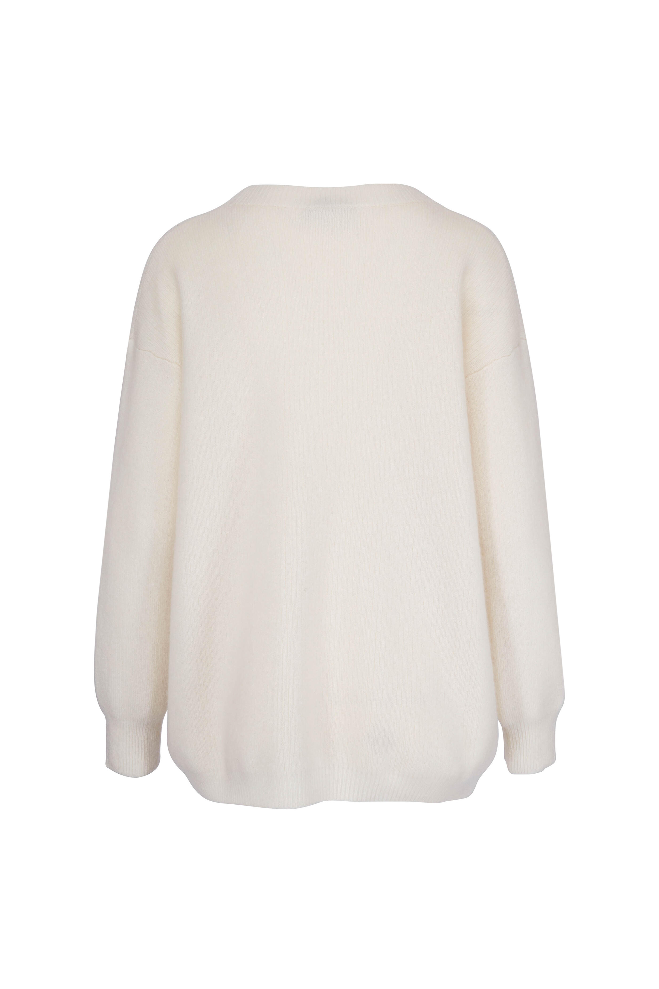 James Perse - Ivory Cashmere V-Neck Sweater
