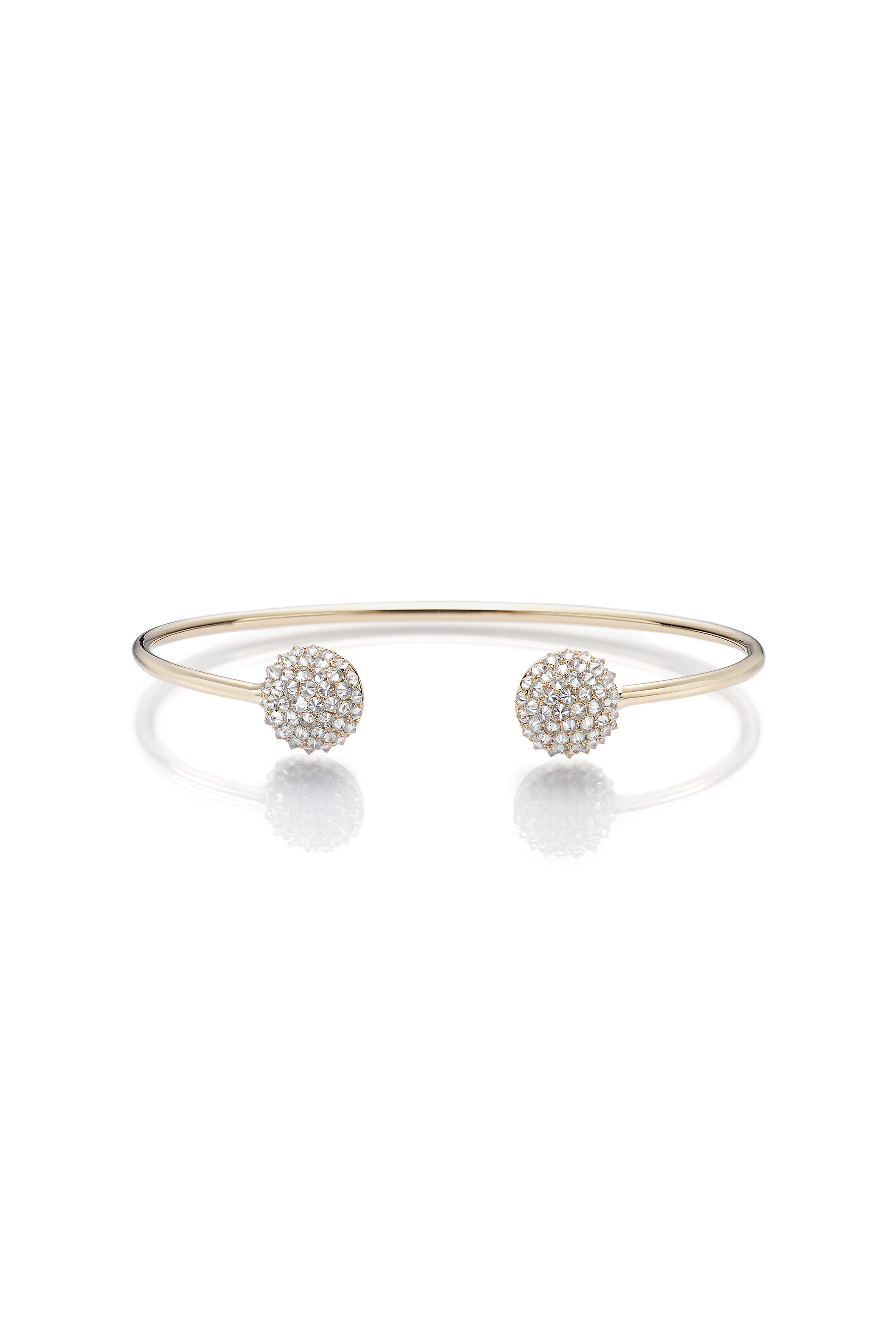 Nam Cho - 18k Yellow Gold Diamond Ball Cuff Bracelet