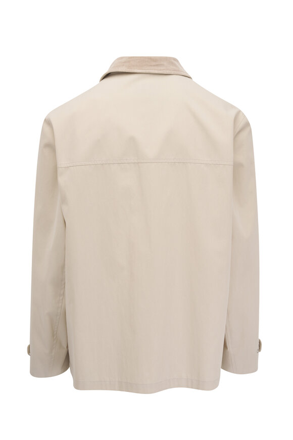 Brunello Cucinelli - Cream Stretch Cotton Car Coat