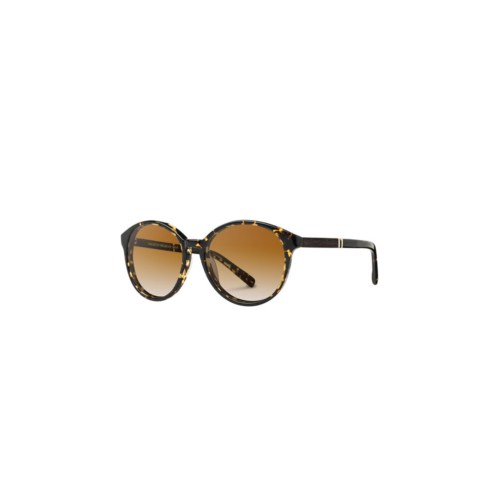 Shwood Bailey smoke grey sunglasses with a round, feminine silhouette Tom ford sunglasses bailey - Gem main image 2
