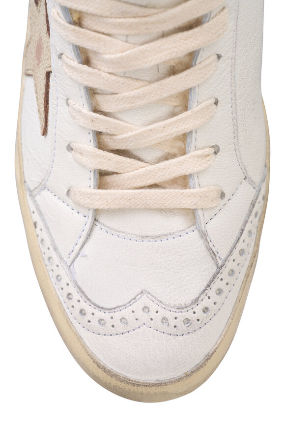 Golden Goose - GG Mid Star White & Beige Shearling Sneaker