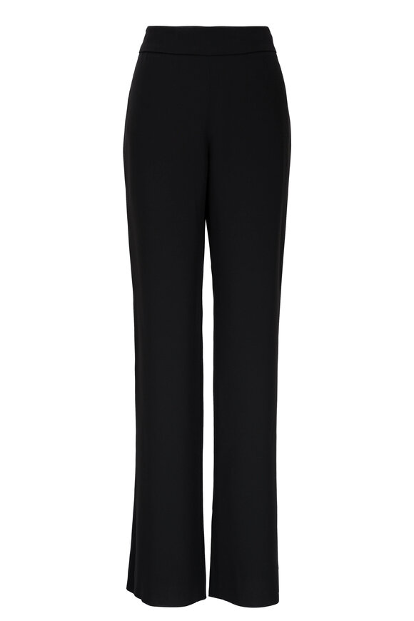 Giorgio Armani - Black Cady Side Zip Pant 