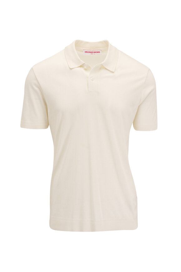 Orlebar Brown - Jarrett Knit White Sand Classic Fit Polo