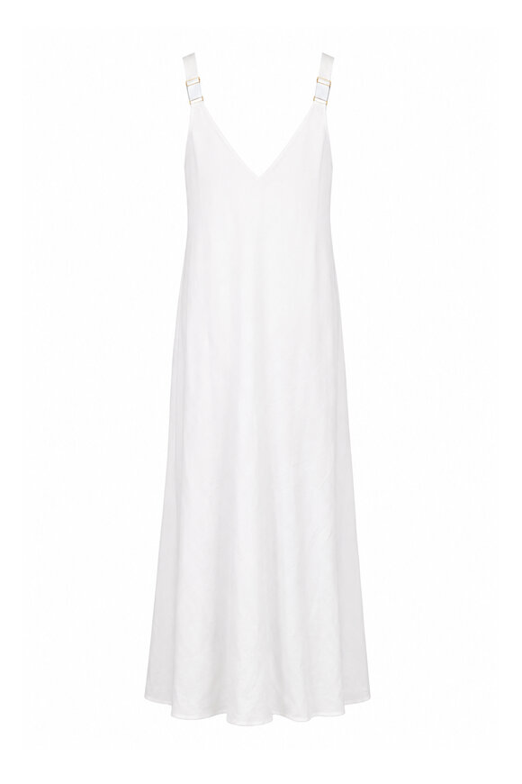 L'Agence Dide White Linen Maxi Dress - view 2