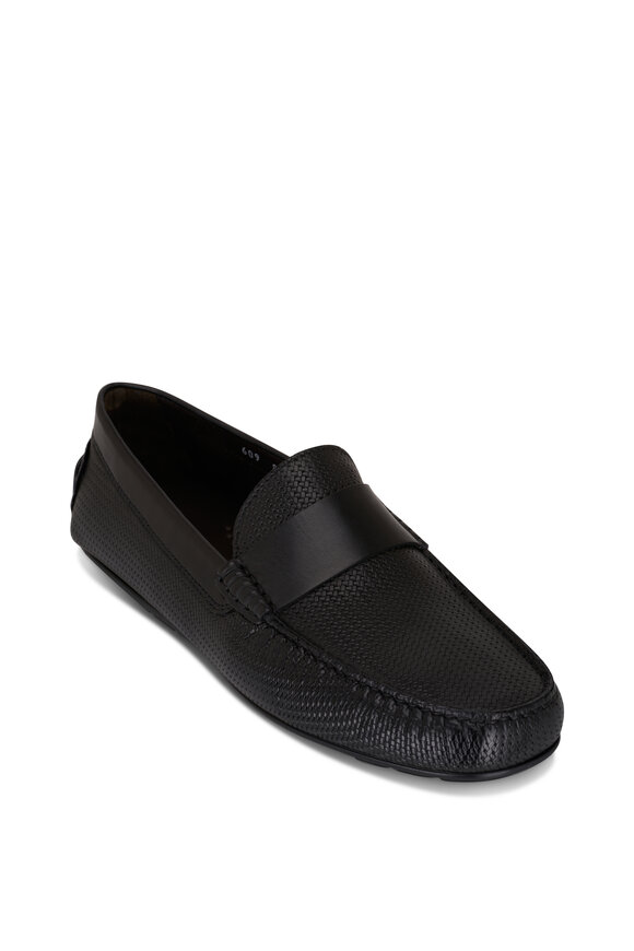 To Boot New York - Magnus Black Embossed Leather Driver