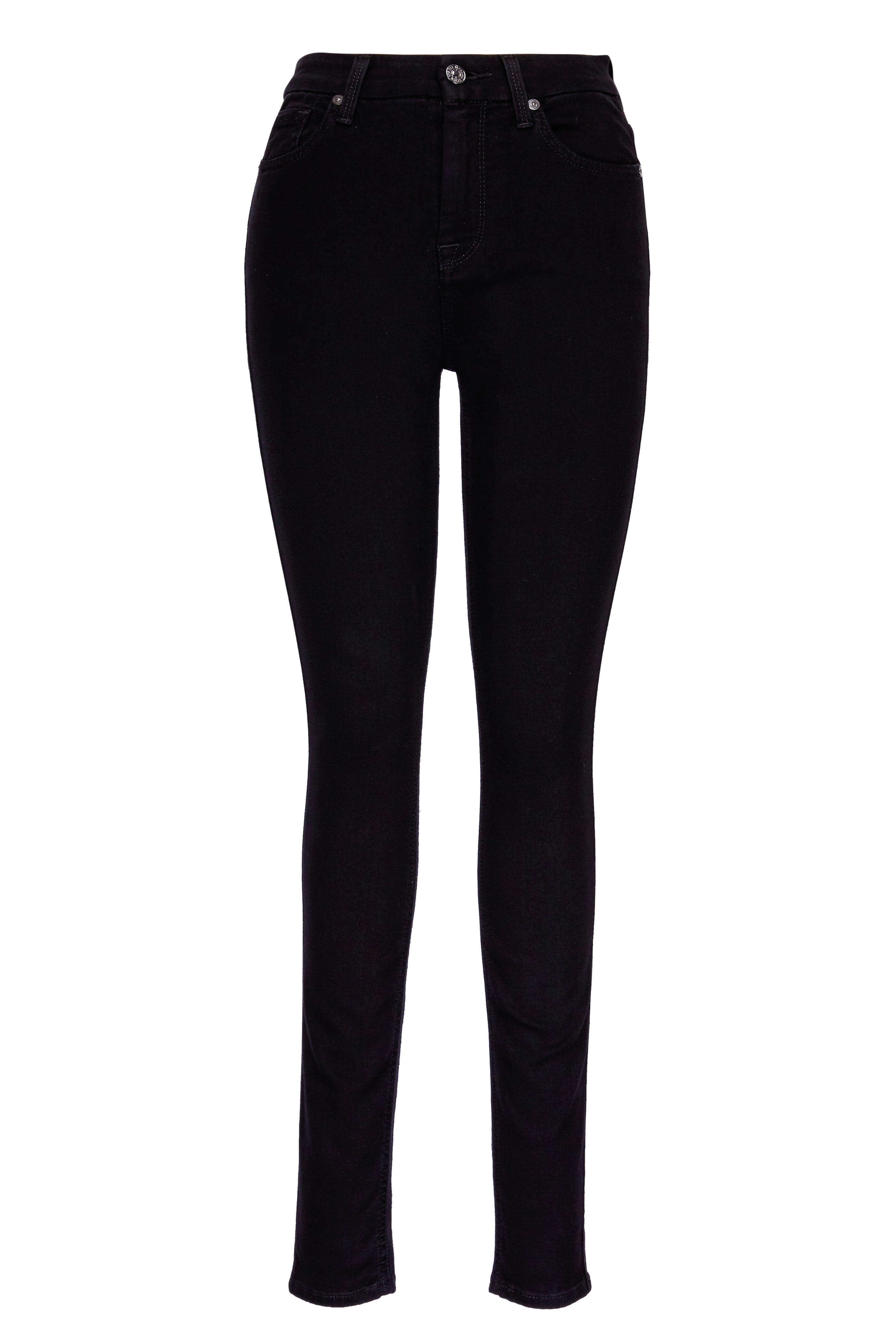 7 For All Mankind - B(air) Black High Waist Skinny Jean