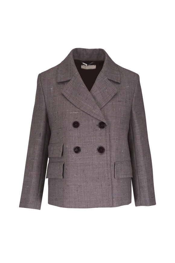 R13 - Raw Cut Ragged Heather Gray Blazer | Mitchell Stores
