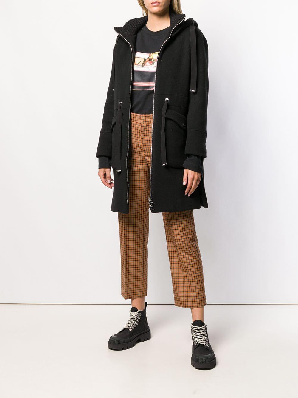 Herno - Duffle Black Wool & Cashmere Knit Collar Coat