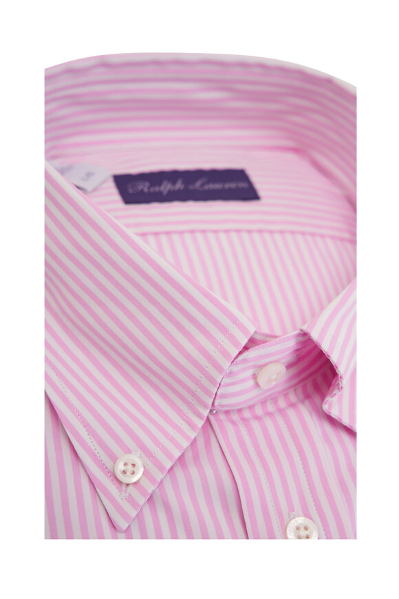 Ralph Lauren Purple Label - Cameron Pink & White Striped Sport Shirt