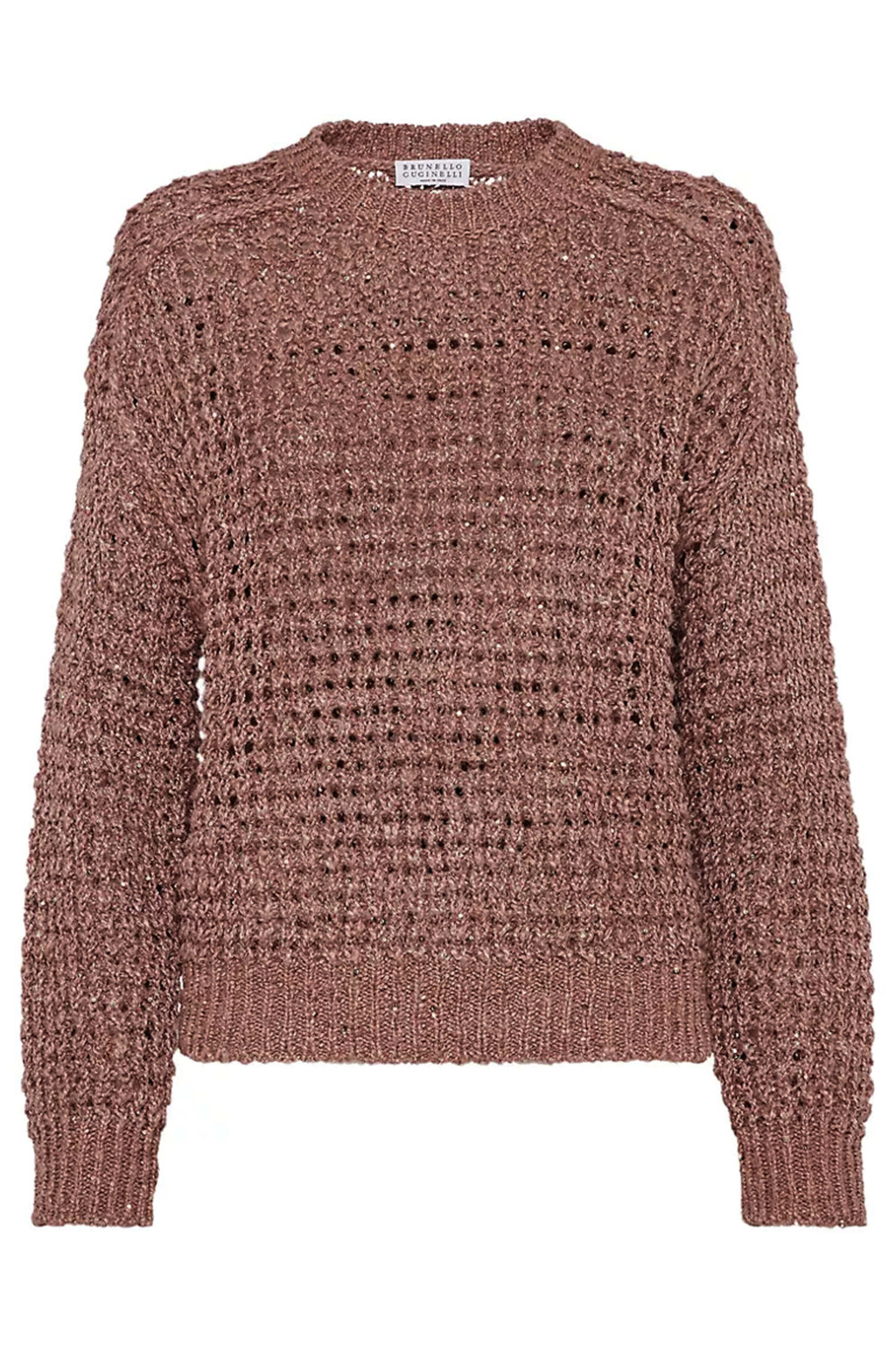 Brunello Cucinelli - Rose Diamond Net Knit Pullover