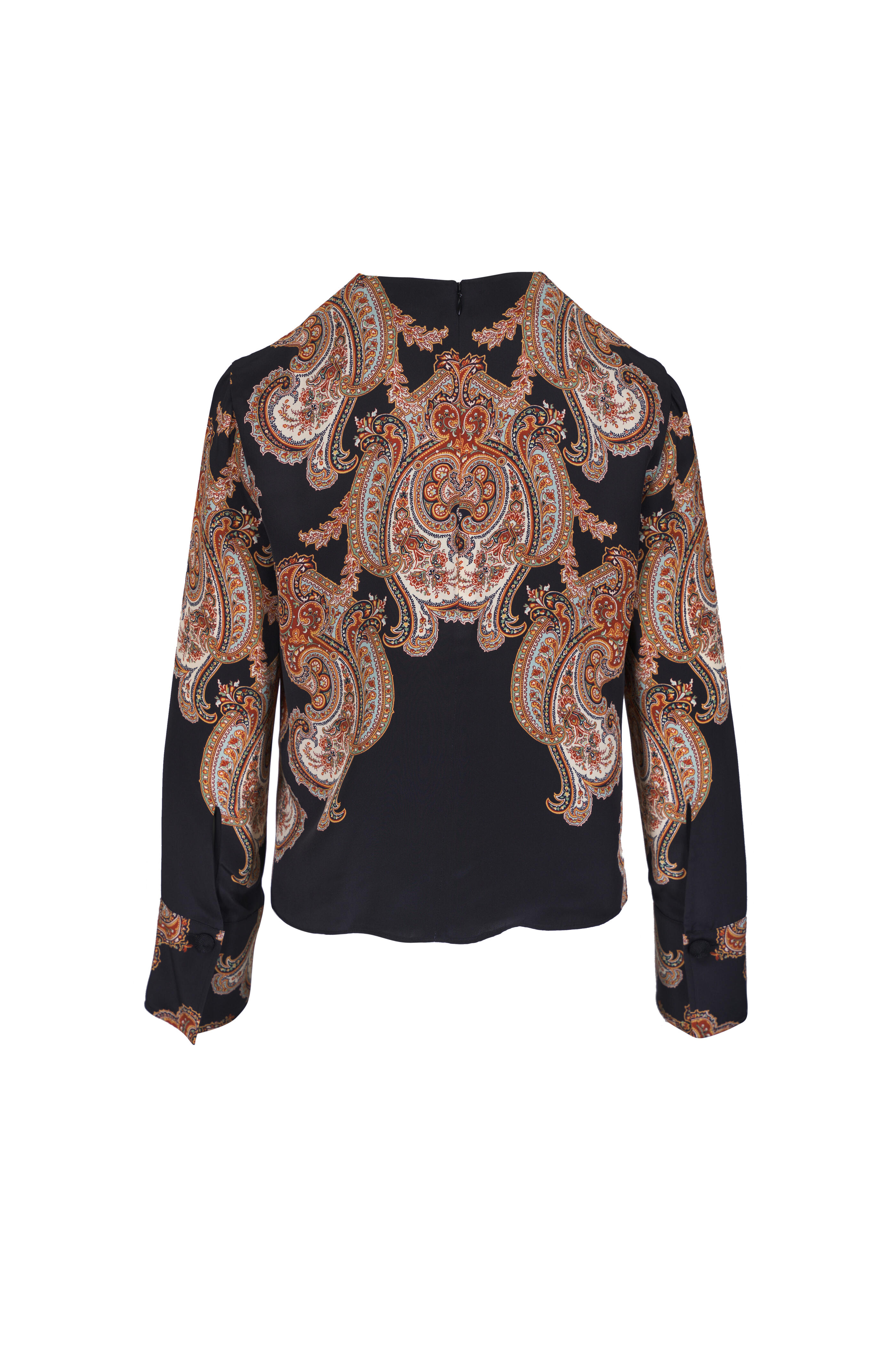 Veronica Beard - Karisse Black Paisley Print Blouse