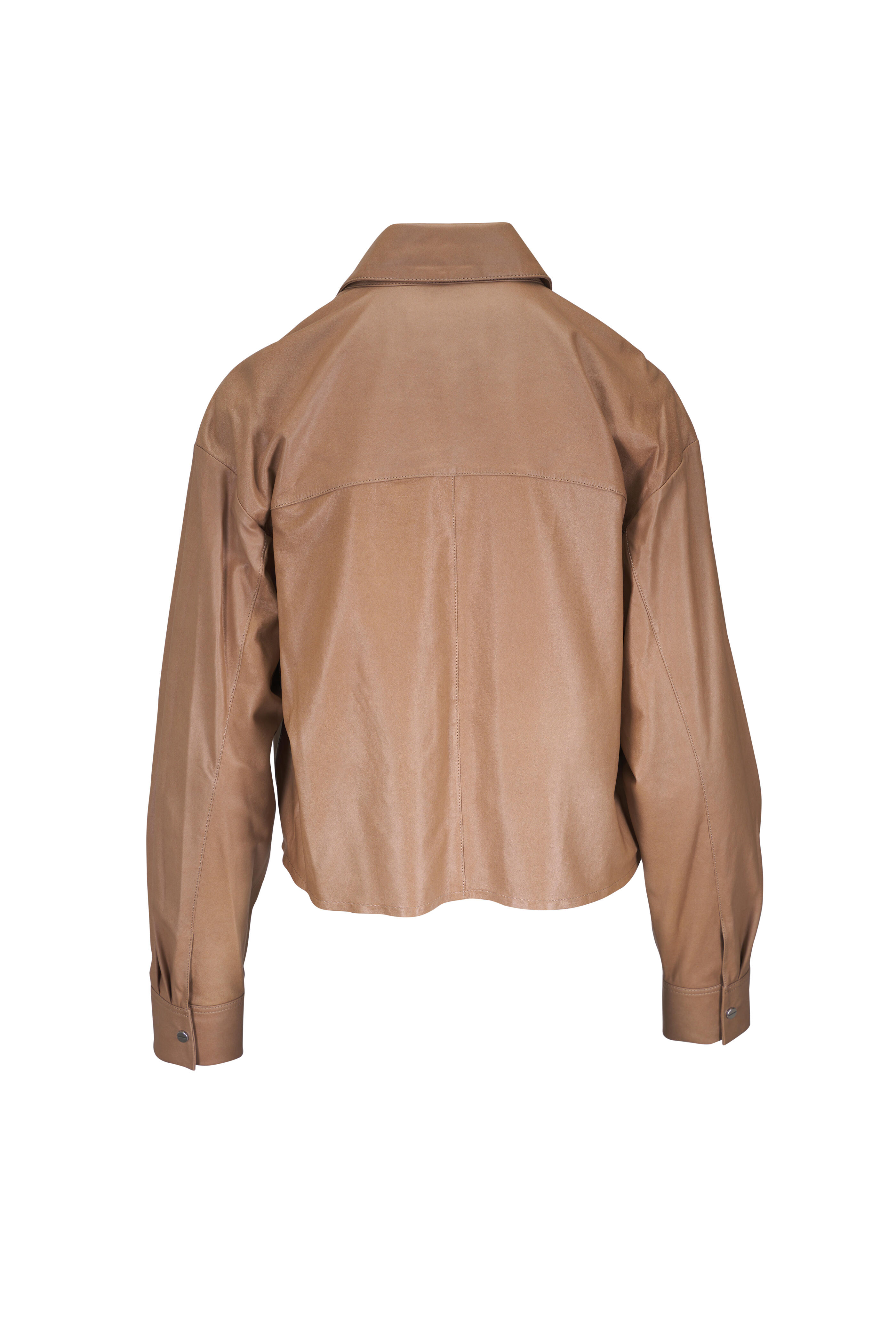 TWP - Little Big Joe Olive Gray Leather Shirt
