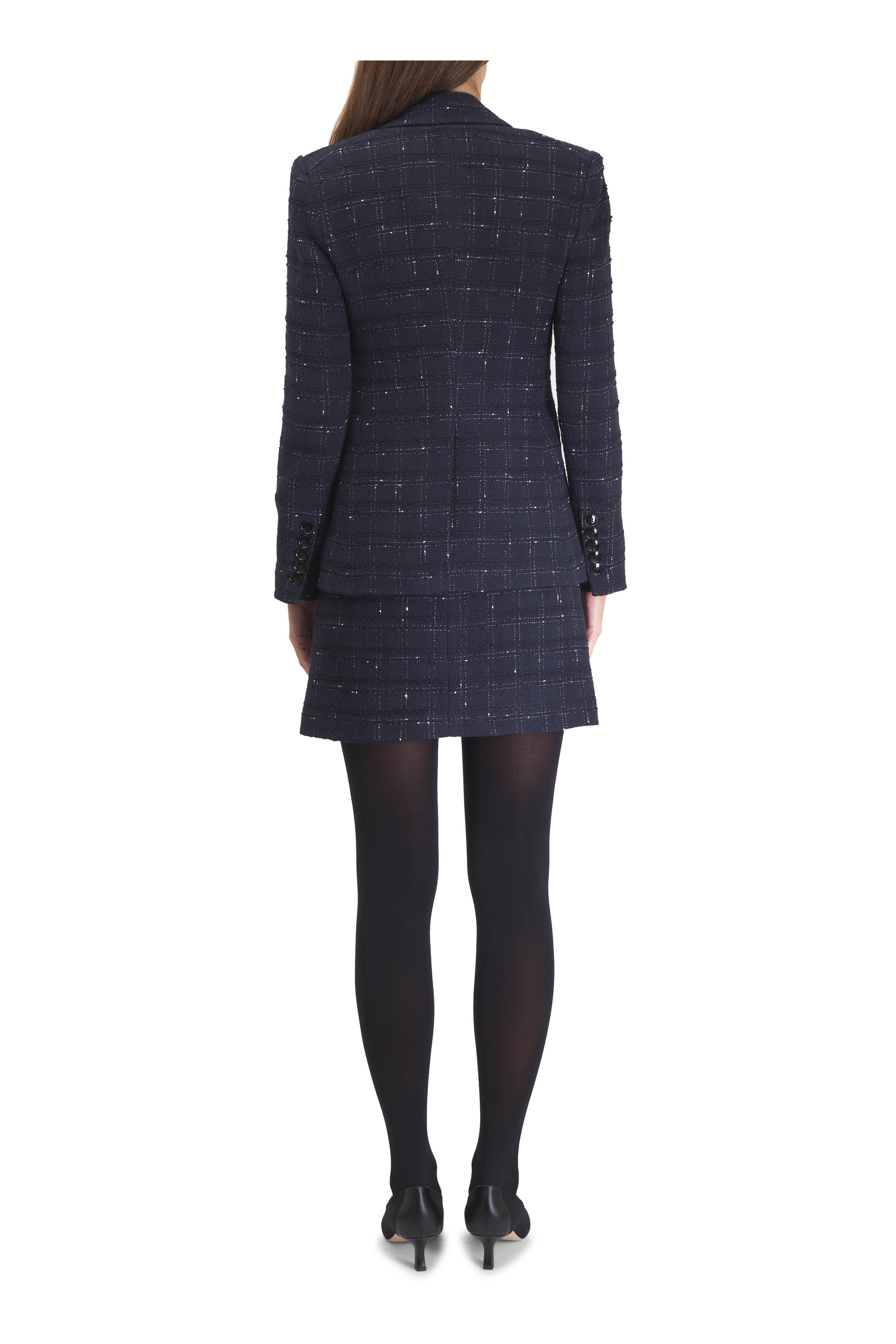 Veronica Beard - Tamara Navy & White Tweed Mini Dress