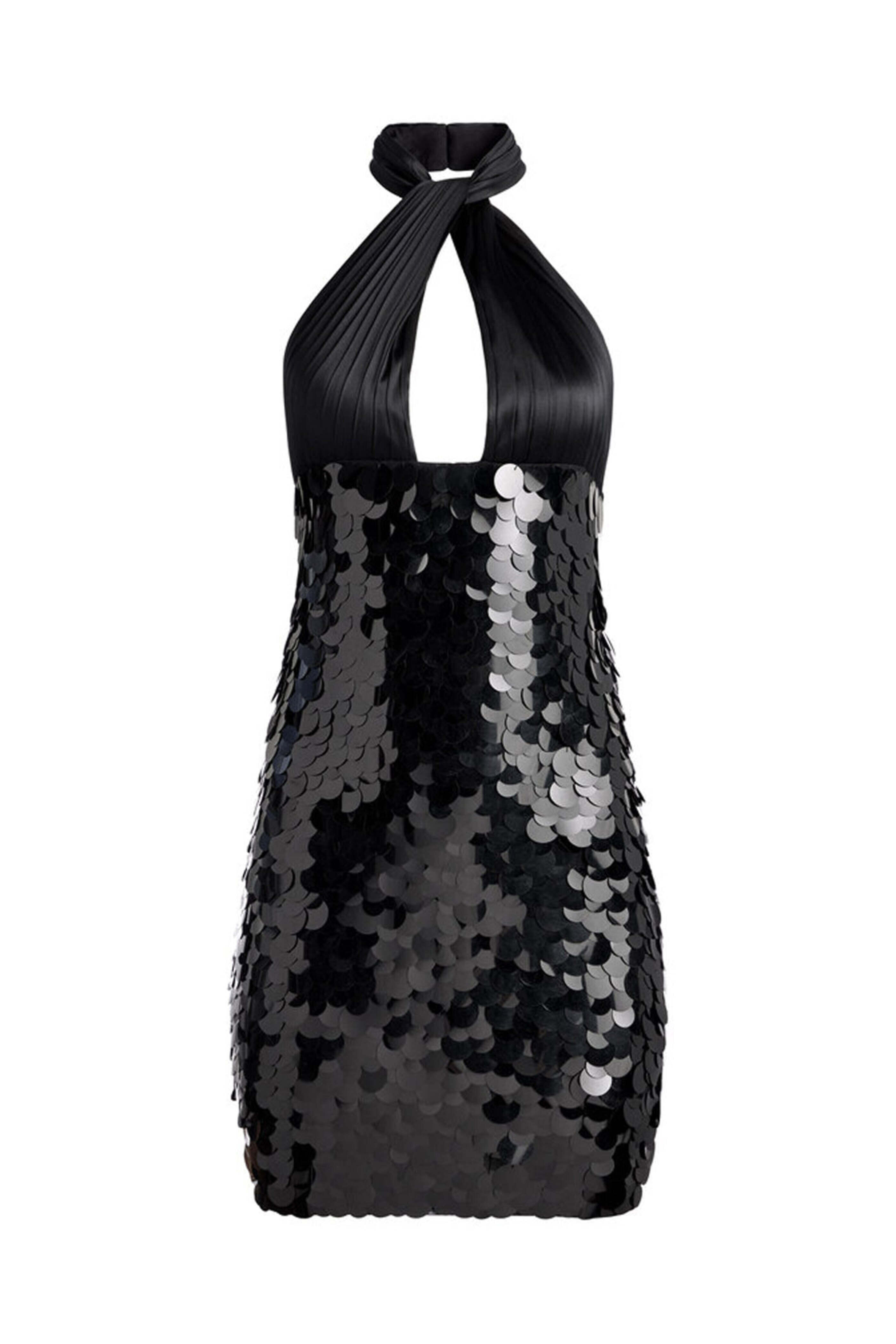 Alice & Olivia - Black Embellished Dedra Mini Dress