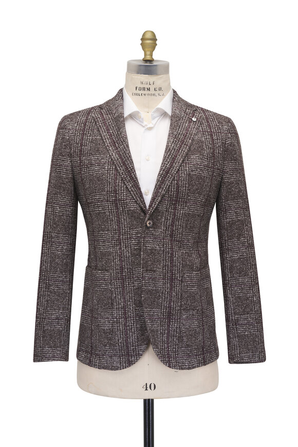 L.B.M. 1911 Brown & White Plaid Sportcoat - view 3