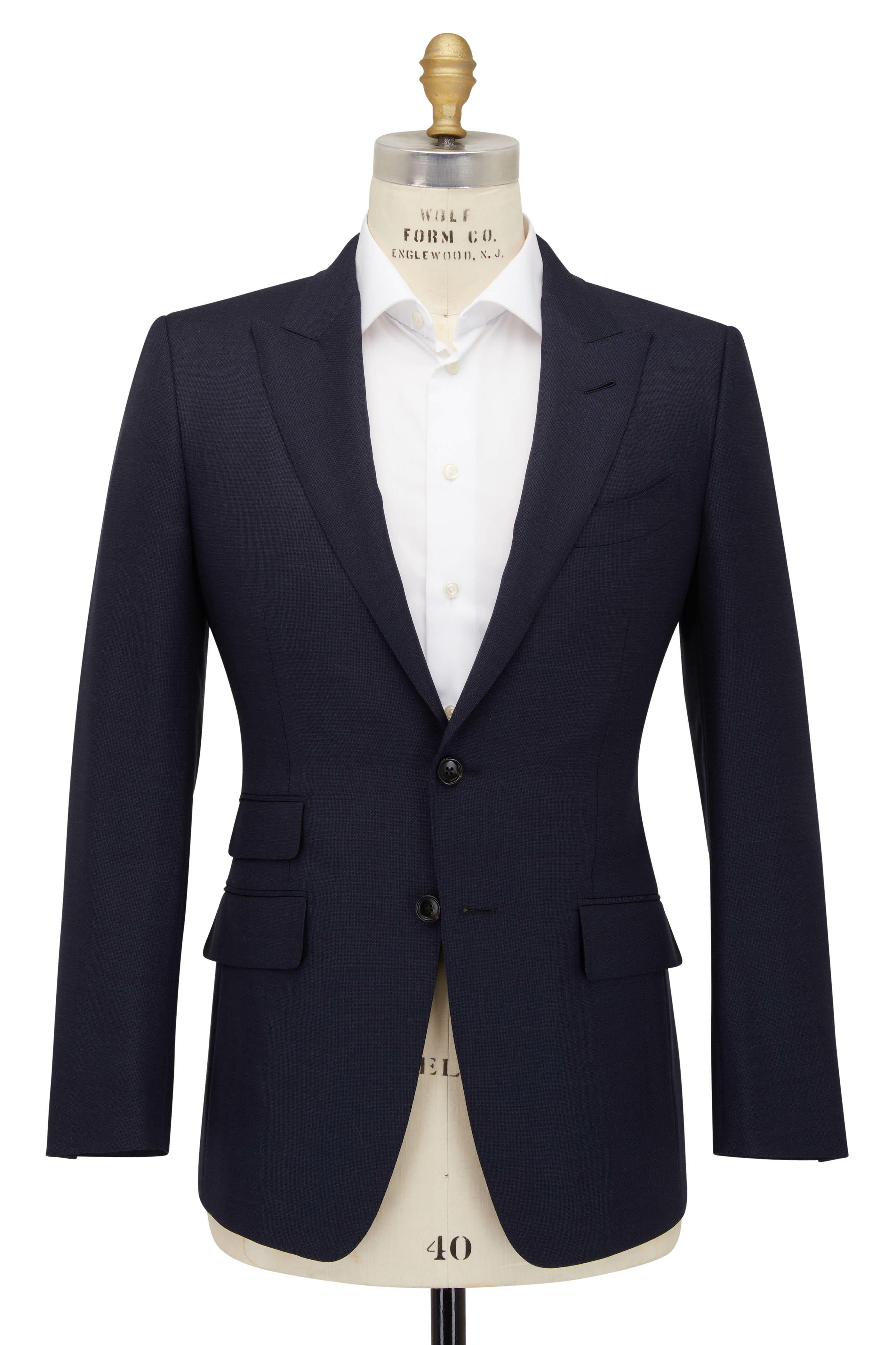 Tom Ford - O'Connor Dark Navy & Charcoal Micro Dot Suit