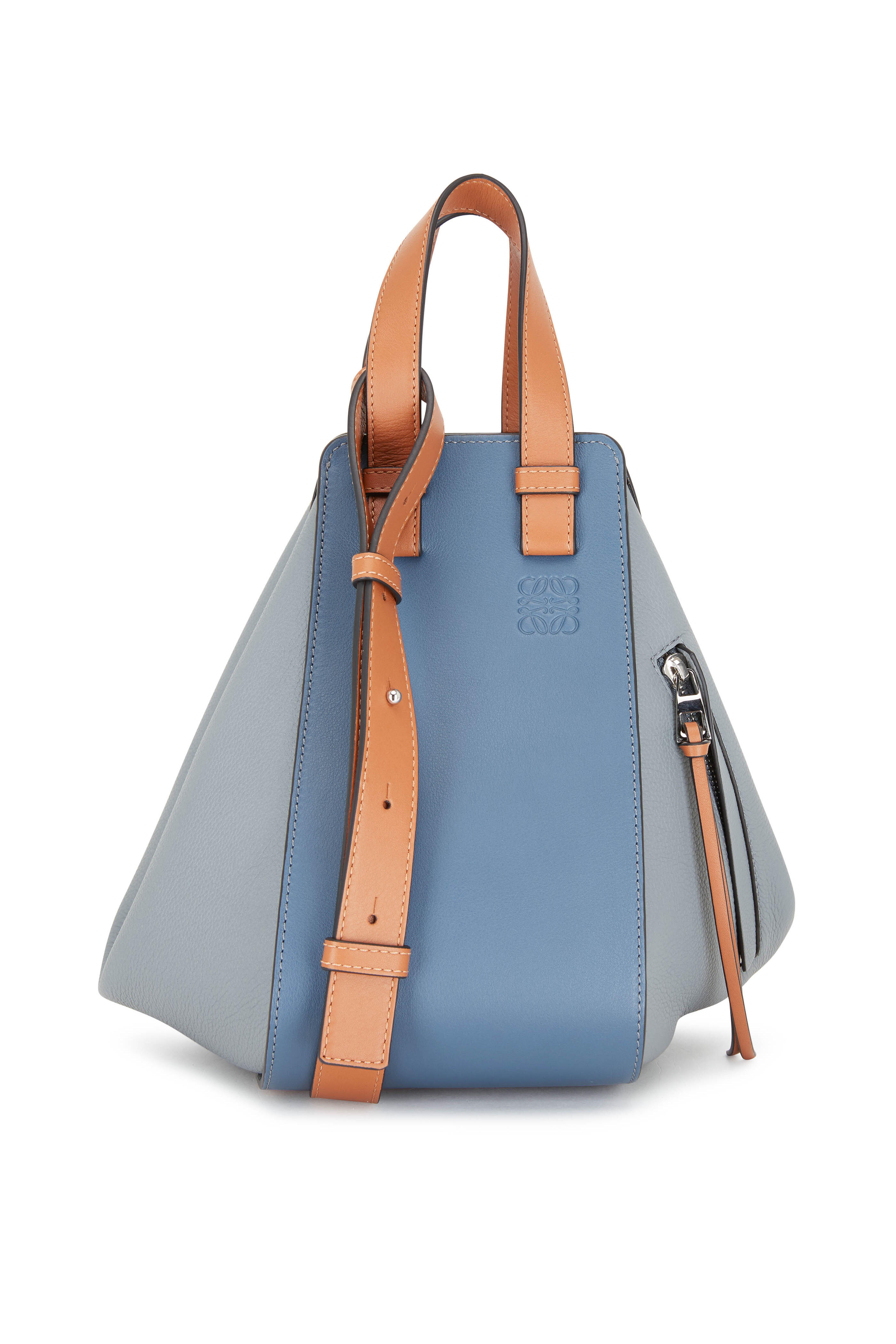 Loewe a large handbag in navy blue leather, Brown Loewe Small Hammock  Bag Satchel