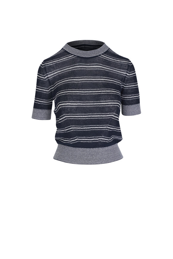 Veronica Beard - Tula Navy & White Knit Sweater