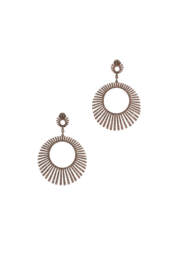 Cairo Cognac Zircon Fantasy Drop Earrings