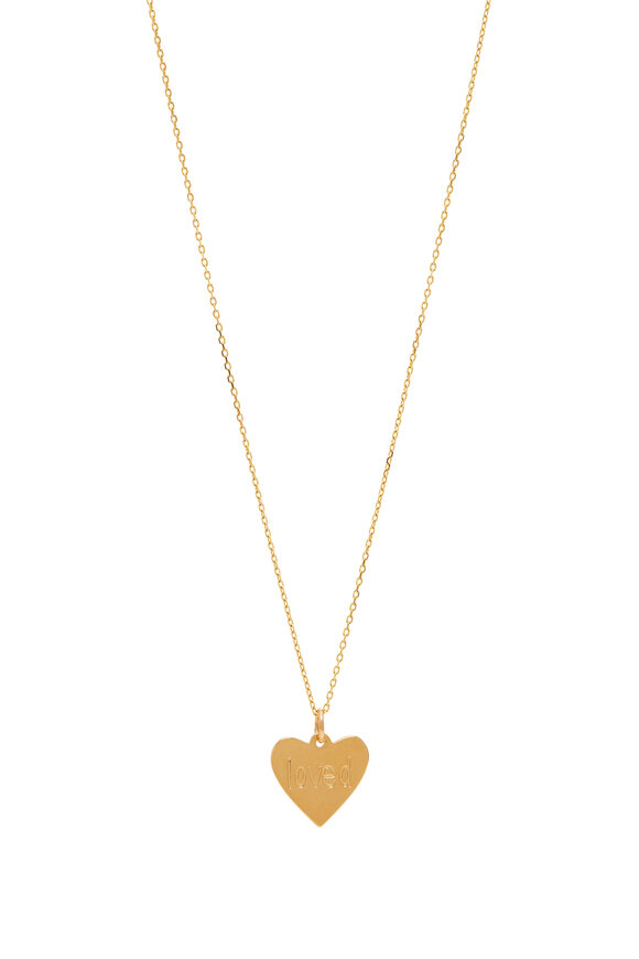 Genevieve Lau Yellow Gold Loved Heart Necklace