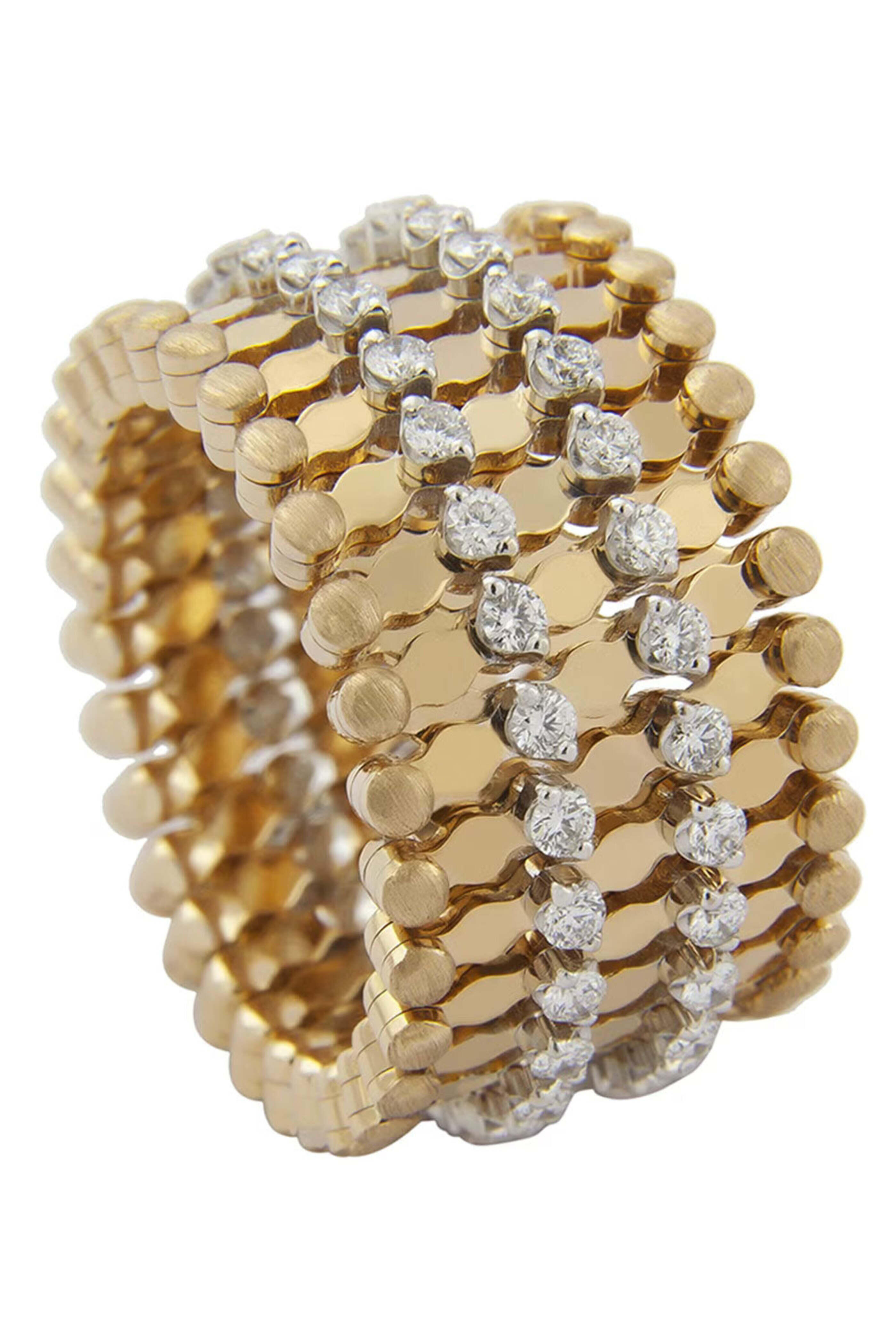 Serafino Consoli - Scattered Diamond Seven Row Ring Bracelet
