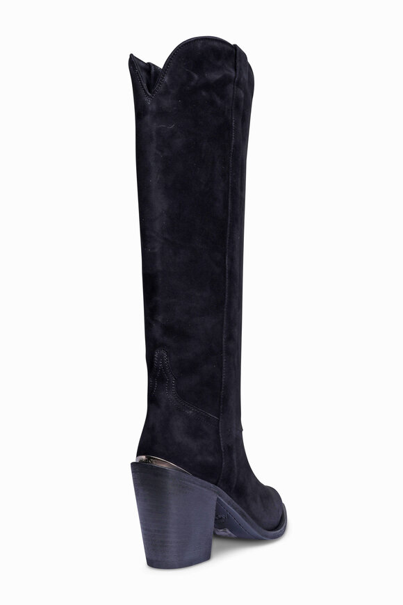 Partlow Leigh Anne Black Suede Knee High Boot - view 3