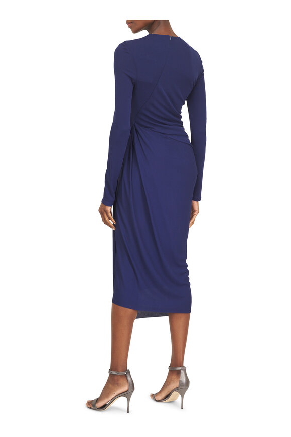 Erdem Bright Indigo Fluid Crepe Jersey Midi Dress - view 4
