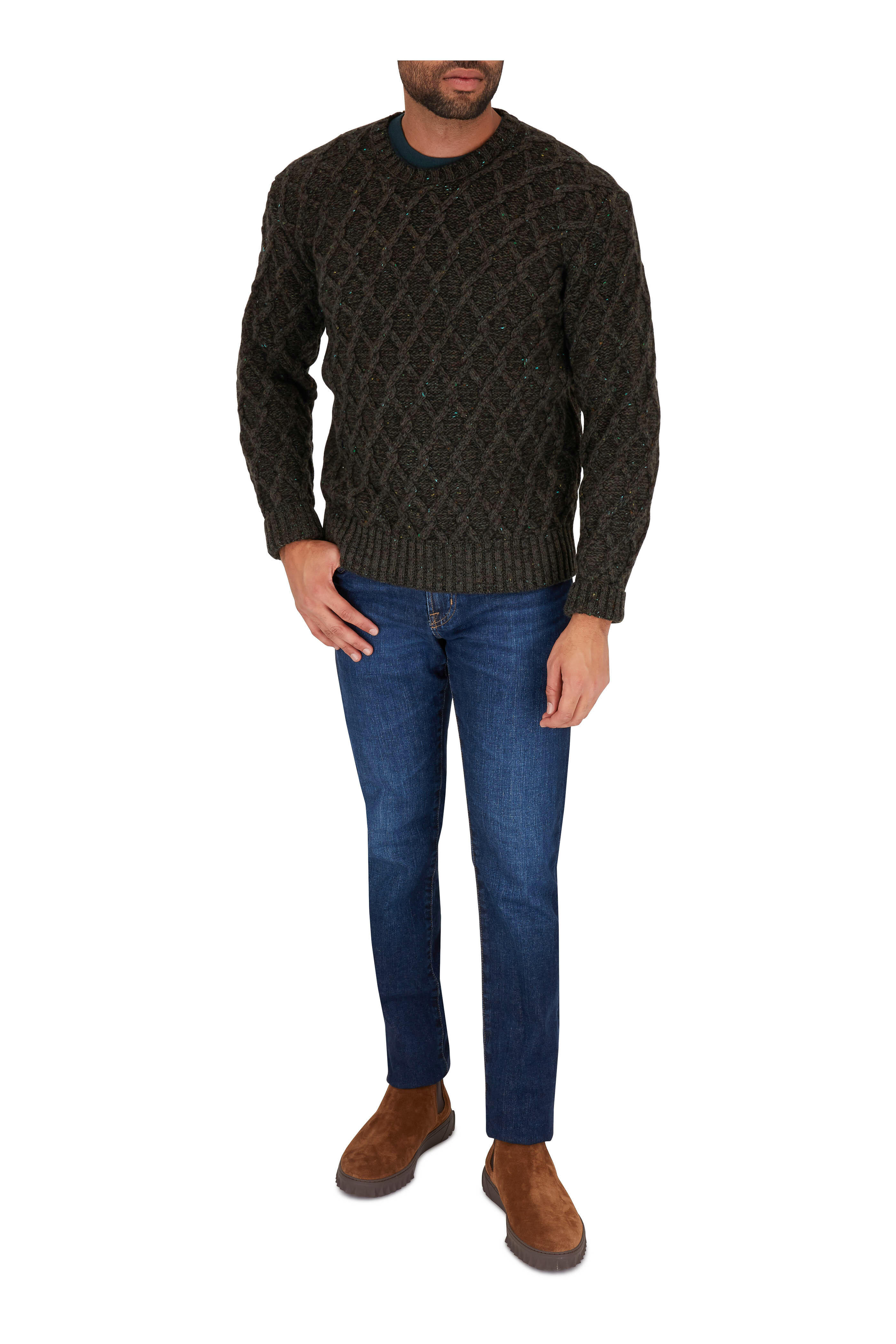 Ferragamo - Talos Brown Sugar Suede Chelsea Boot