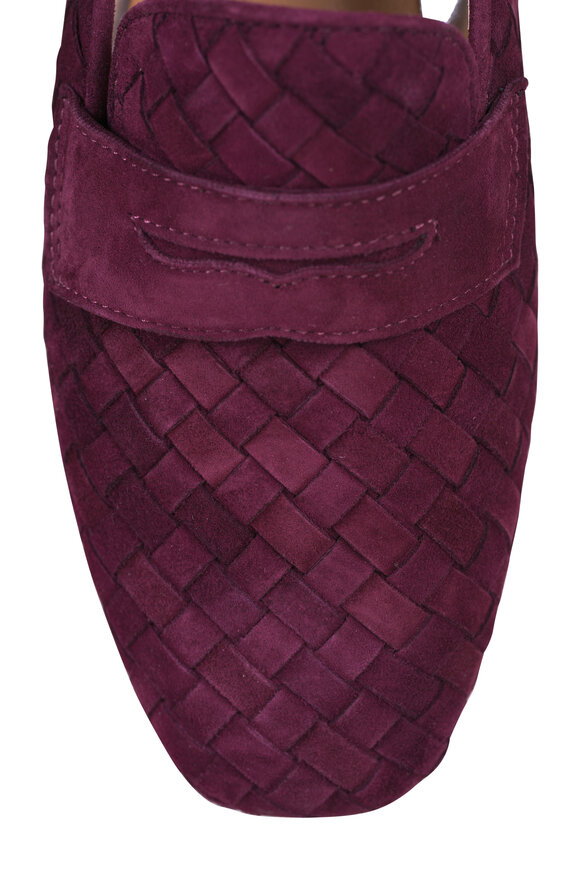 Ron White Maddie Burgundy Woven Suede Loafer - view 5