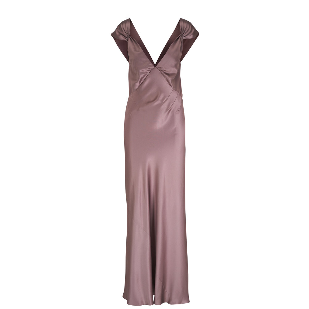 【新品未使用品】Montecristo French Sleeve Dress Long Camerino Dress in Bounty Placée Burgundy for Women | La