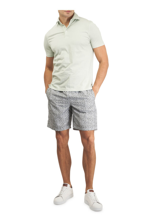 Fedeli Sage Jersey Cotton Polo - view 2