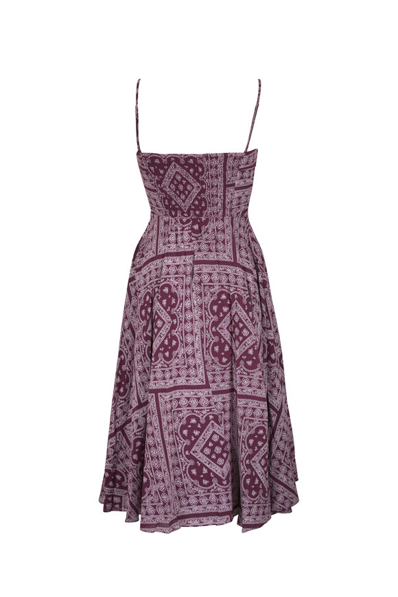 Veronica Beard Kitt Raisin & Dove Midi Dress - view 3