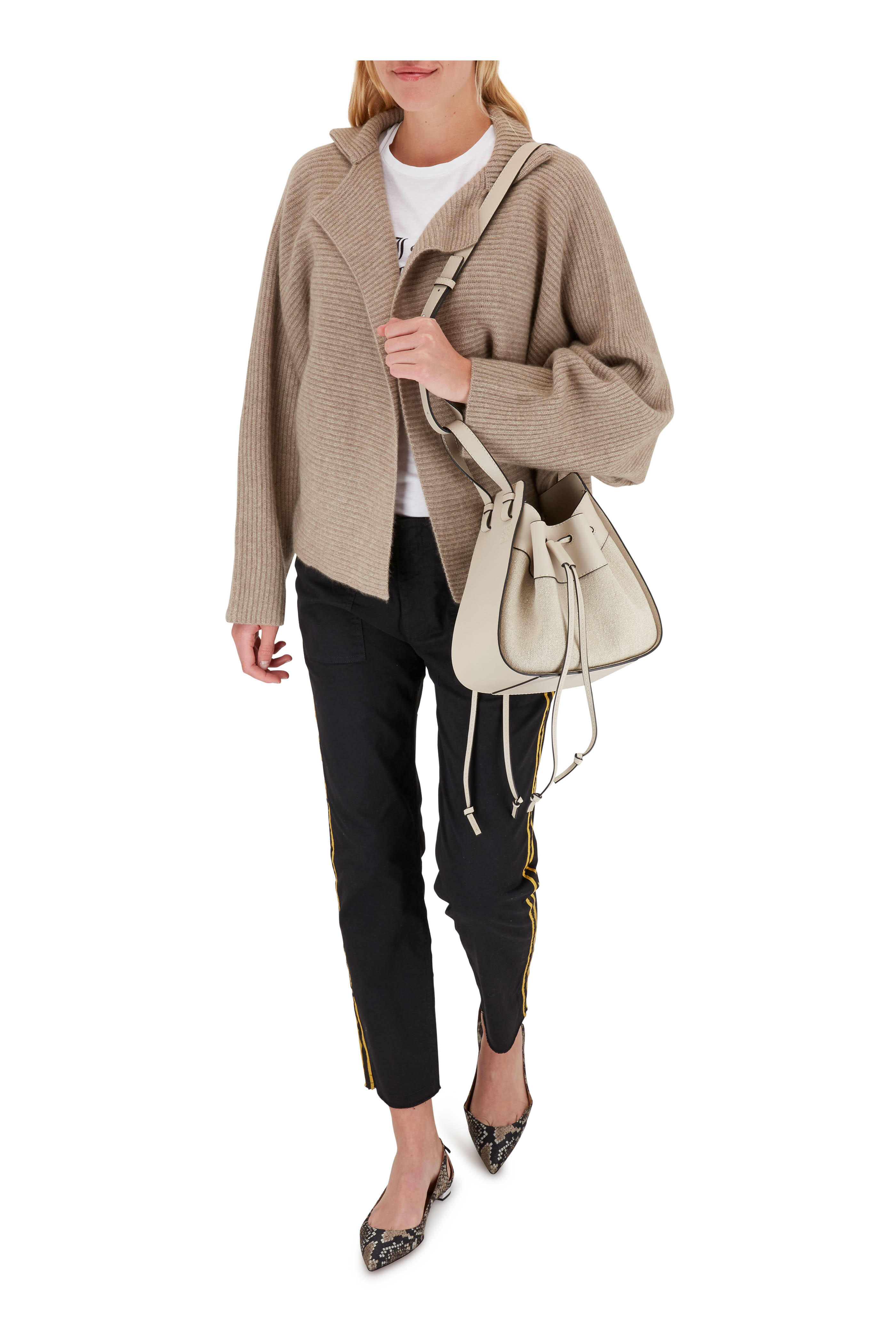 Aquazzura - Forever Marilyn Roccia Snake Jacquard Tassel Flat