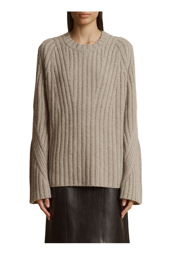 Khaite - Calvin Sepia Cashmere Sweater 