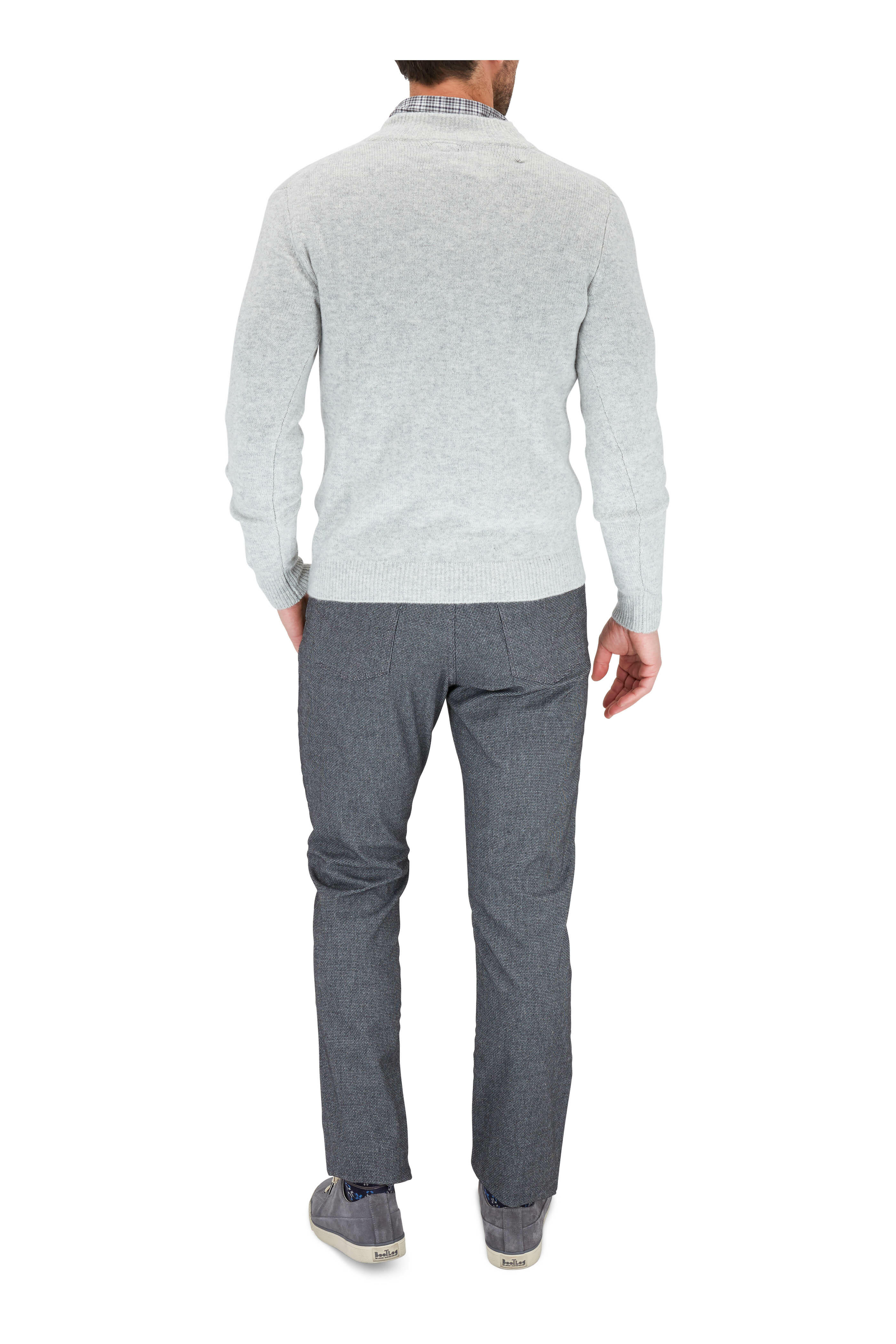 John Varvatos - Gray Vulcanized Suede Low-Top Sneaker