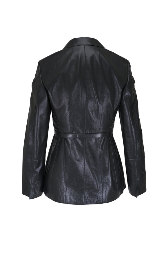 Akris - Whisper Kale Lacquer Leather Jacket 