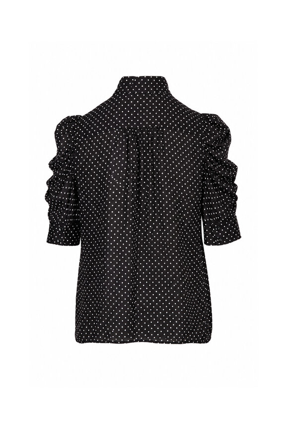 Frame Gillian Black & White Polka Dot Top - view 2