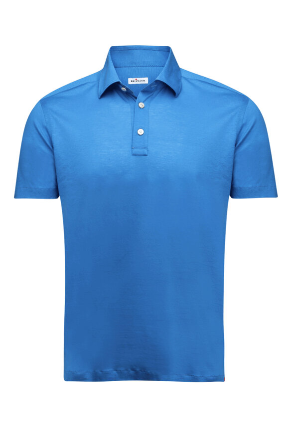 Kiton Cerulean Blue Polo - view 1