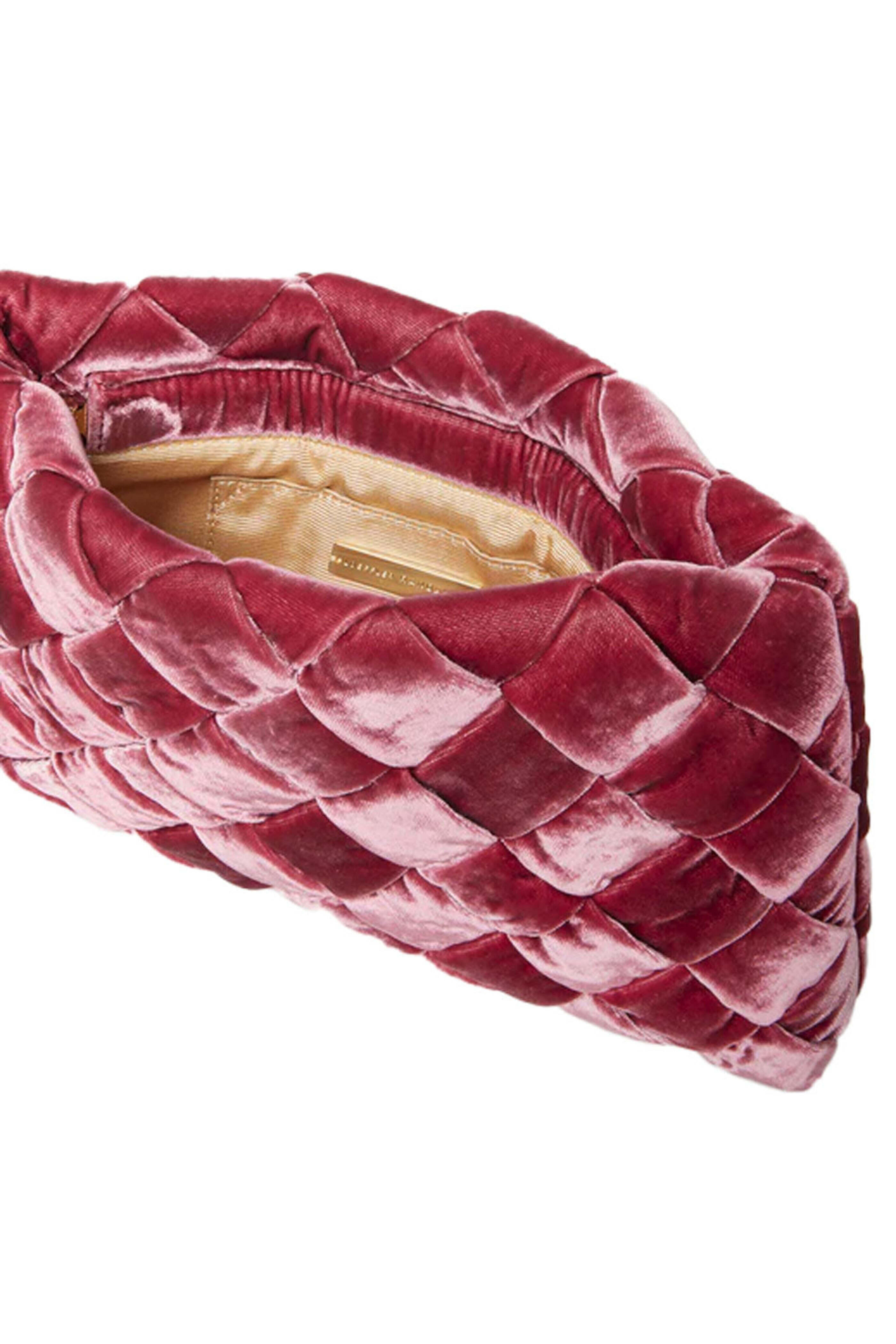 Loeffler Randal - Aviva Woven Puff Clutch in Tea Rose